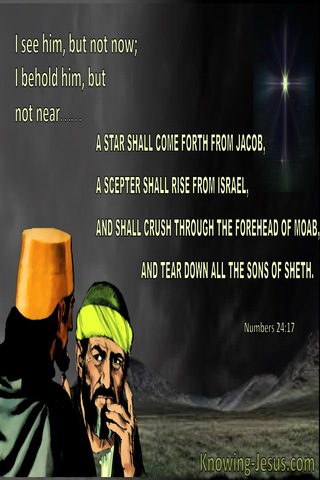 Numbers 24:17 A Star Will Rise from Jacob And A Scepter From Israel (black)